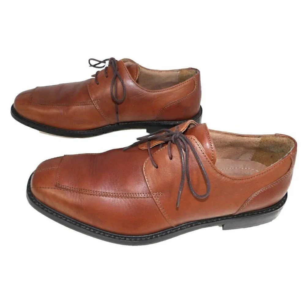 FLORSHEIM brown leather lace up oxford dress shoes men's size 10 D